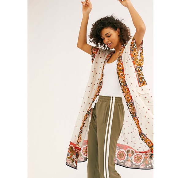 Free People Embellished Embroidered Beaded Kimono - Picture 2 of 3